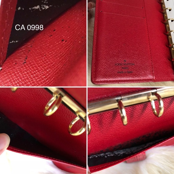 Authentic LV Red Vernis PM Agenda - Picture 7 of 8